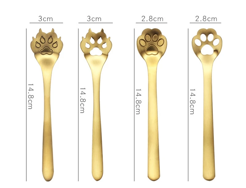 Творческий Нержавеющая сталь перемешивания кофейная/чайная ложка кошка собака