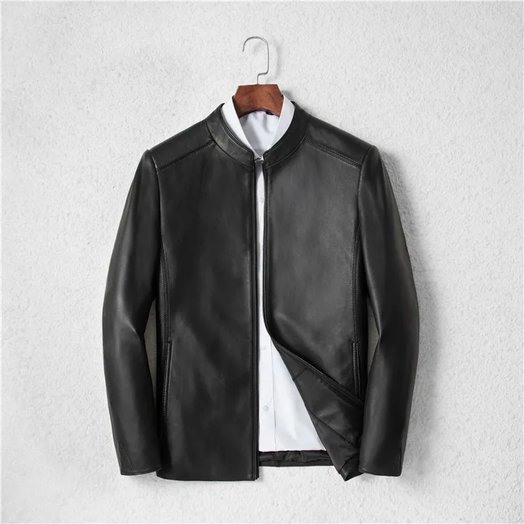 

2020 Spring Autumn Genuine Leather Jacket Men 100% Sheepskin Coat Short Bomber Jacket Chaqueta Cuero Hombre KJ3299