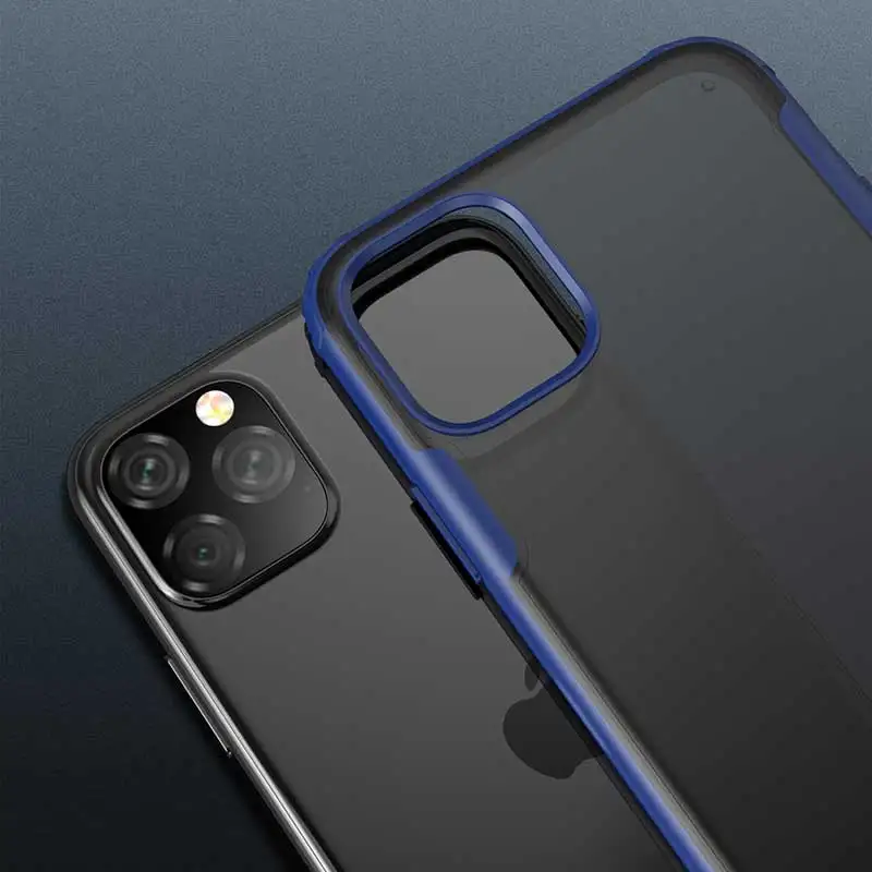 Матовый матовый чехол для телефона iPhone 11Pro Max полупрозрачный Противоскользящий 11