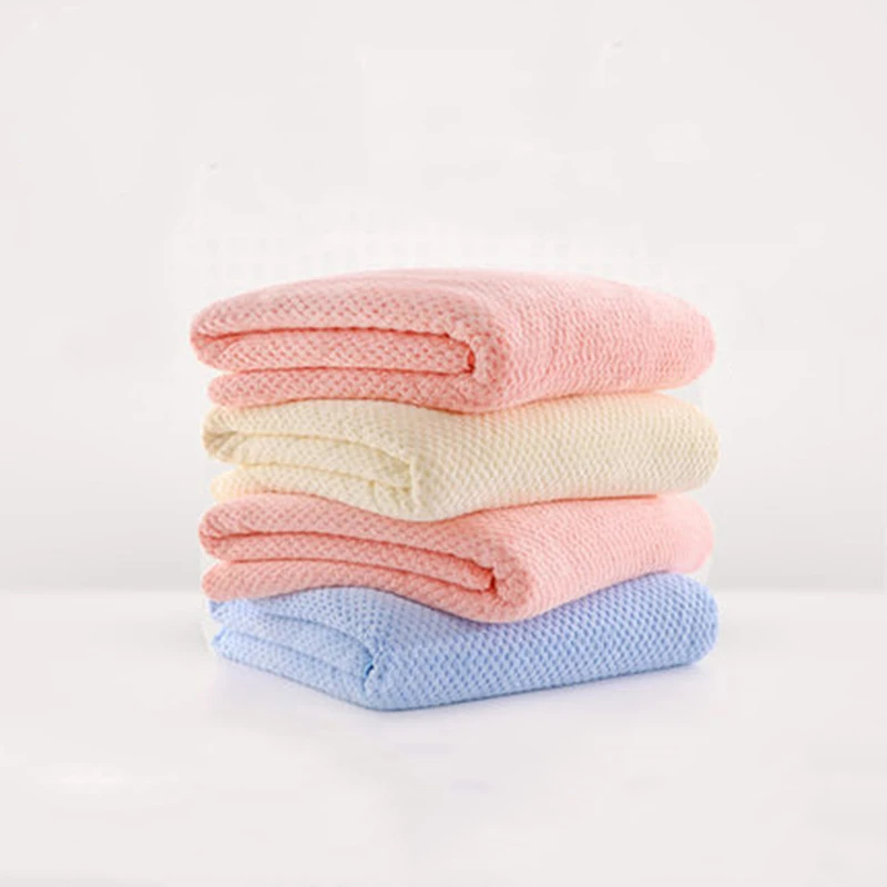 

Curbblan Bath Towel Household Pineapple Grid Large Towels Absorbent Female Towels For Home Bathroom 100*120cm In Stock