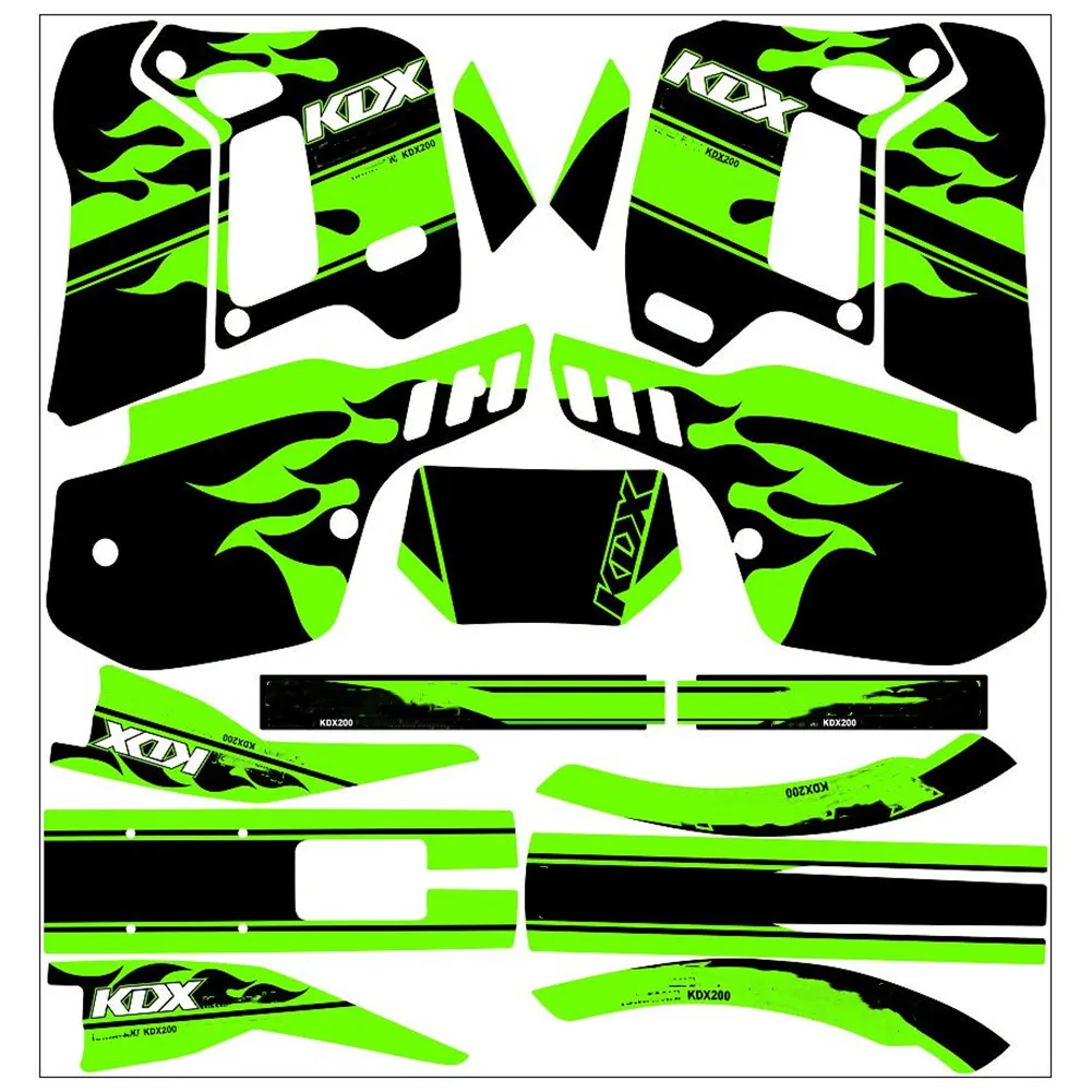 Для KAWASAKI KDX 200 KDX200 1994 1993 1992 1991 1990 1989 графические фоны для мотоцикла велосипеда