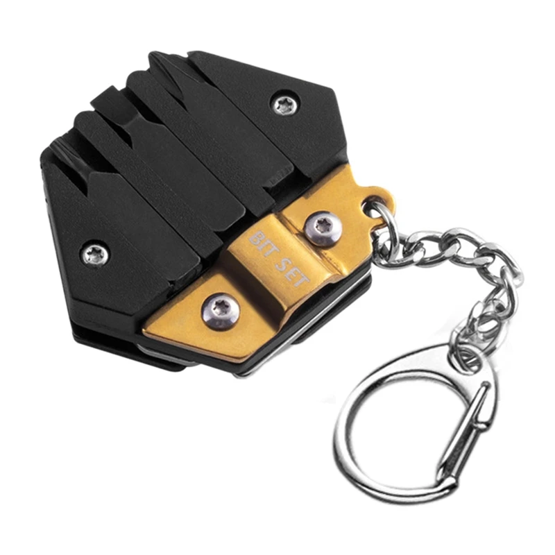 

Мини карманный складной брелок для ключей многофункциональный инструмент со вставными ножами карт открытый инструмент велосипедный инстр...