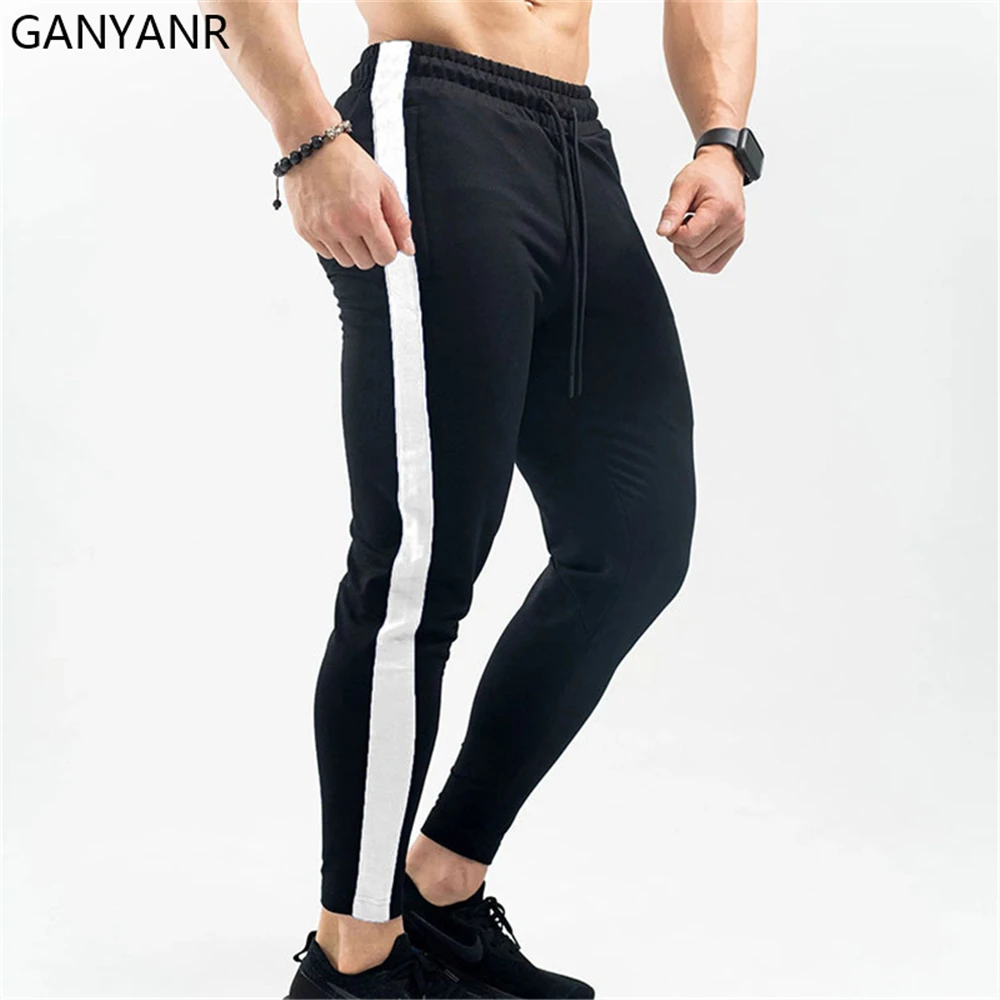 

GANYANR Training Pants Jogging Men Gym Sport Running Sportswear Leggings Trousers Trackpants Workout Soccer Crossfit Sweatpants