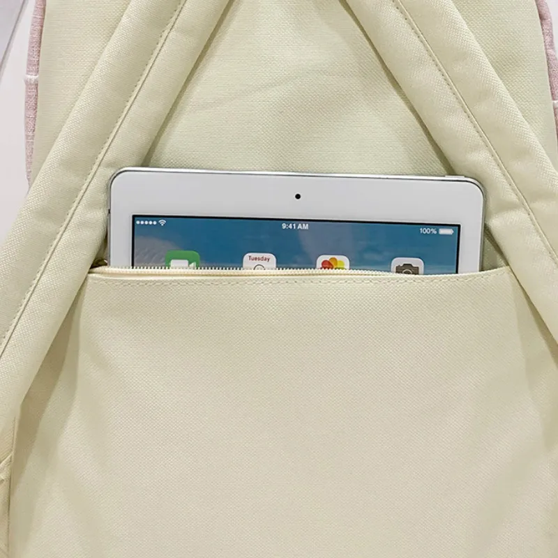 

Backpacks Women Patchwork Plaid Sweet Girls School Buckles Simple All-match Ulzzang Korean Trendy Backpack Unisex Casual Ins New