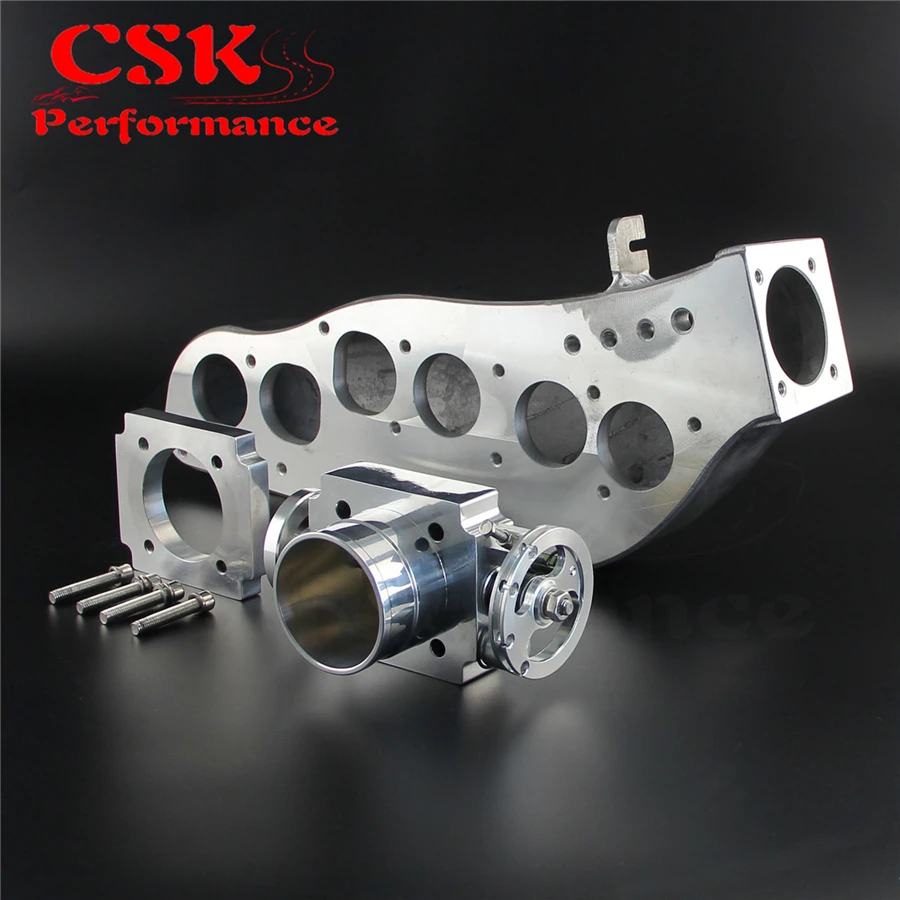 Полированный впускной коллектор + Корпус дроссельной заслонки 65 мм для Nissan Skyline