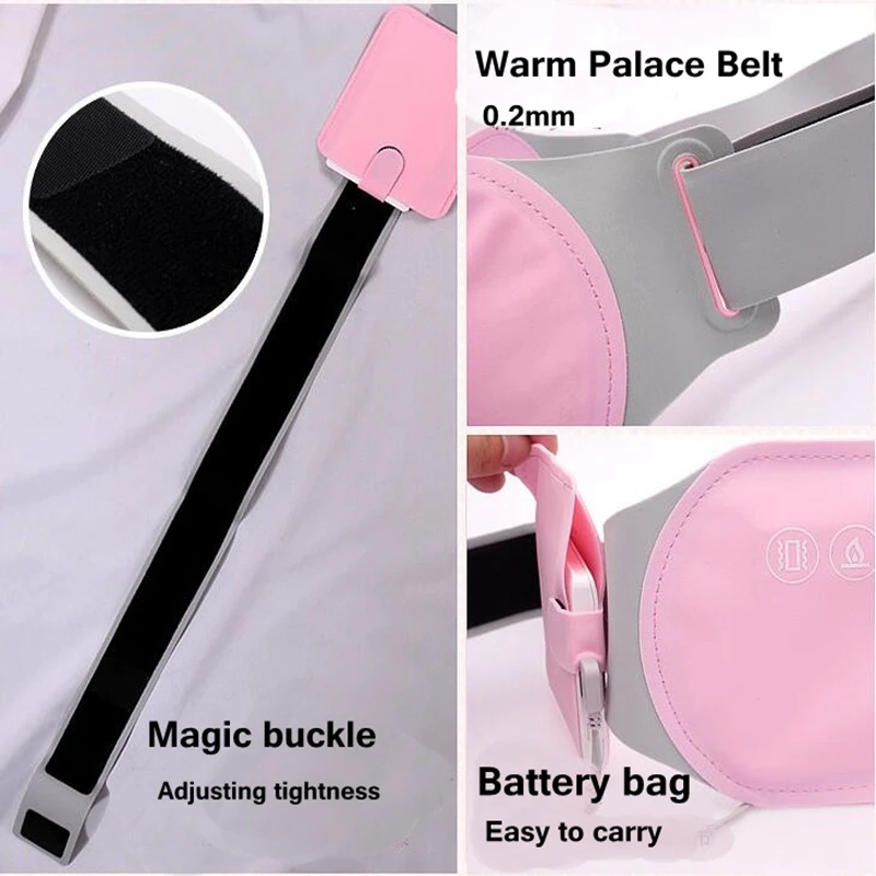 Моющийся Дальний инфракрасный беспроводной теплый пояс для матки с