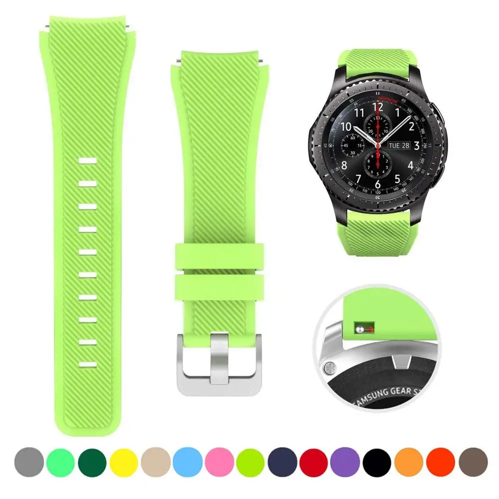 Strap For Samsung Galaxy Watch 4/Classic/46mm/42mm/active 2 Gear s3/S2 silicone bracelet Huawei GT/2/GT2/3 Pro 22/20mm watchband | Наручные