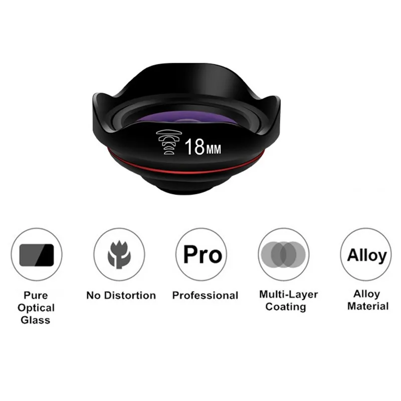 Супер широкоугольный оптический Профессиональный объектив 4K HD 18 мм без