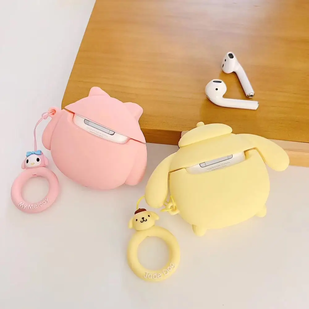 GOOYIYO-силиконовый чехол для Airpods 1 2 наушники зарядная коробка мягкий Мультяшные