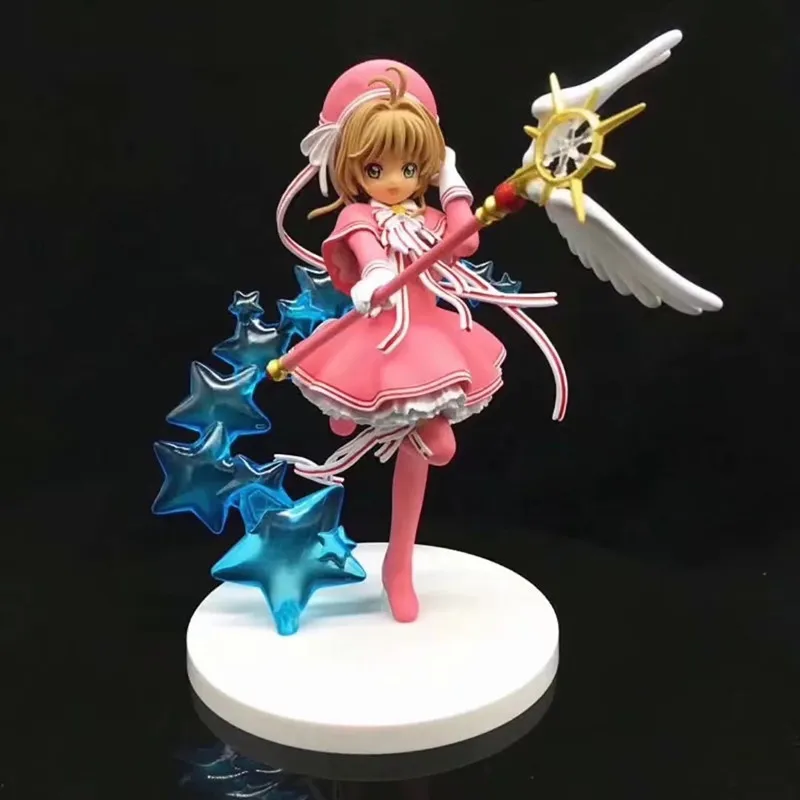 

Anime Cardcaptor Sakura Kinomoto Sakura PVC Action Figure Collectible Model Doll Toy 19cm