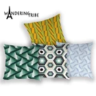 Наволочка с цветовым принтом, домашний декор, геометрический узор, чехол для дивана, зеленая цветная наволочка, украшение для автомобиля