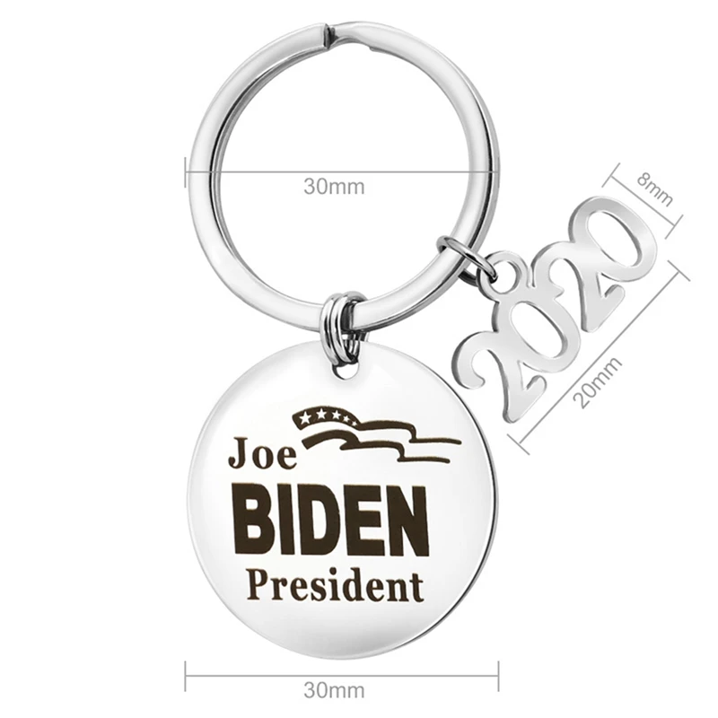

Bernie Sanders 2020 Keychain Biden For President Election Keyring Stainless Steel Pendant Fans Gift Car Key Chain