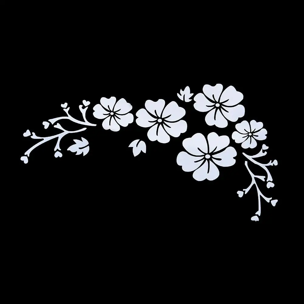 Flower Blossom Car Decal Sticker Auto Truck Bumper Door Window Decor Car-Styling Vinyl Stickers Water-resistant High stickiness |