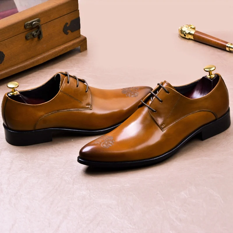 Роскошные мужские оксфорды ручной работы из натуральной кожи Итальянские