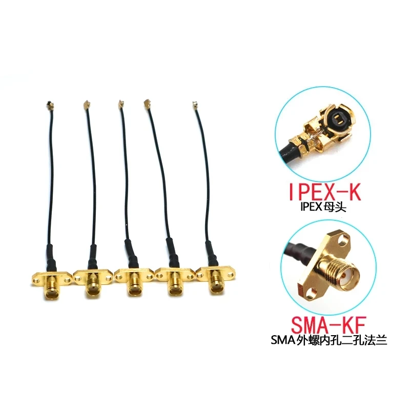 Пятиштучный набор пигтейл-кабелей Антенны WiFi SMA Female для панельного монтажа на Ufl./IPX RF1.13 для FPV Drone RC Model Multicopter on.