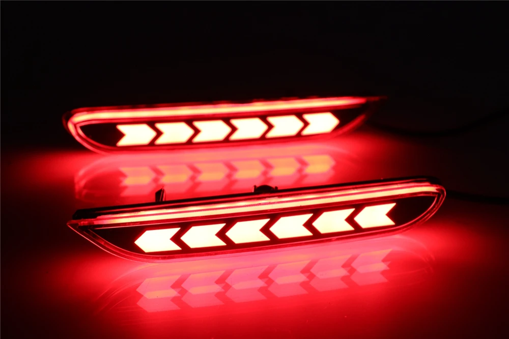 1 пара многофункциональный автомобильный Светодиодный отражатель задний