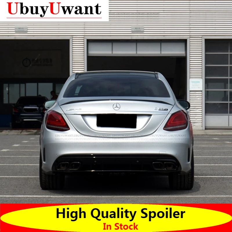 Спойлер для Mercedes W205 4-дверный седан C63 C43 стиль C180 C200 C260 ABS задние крылья