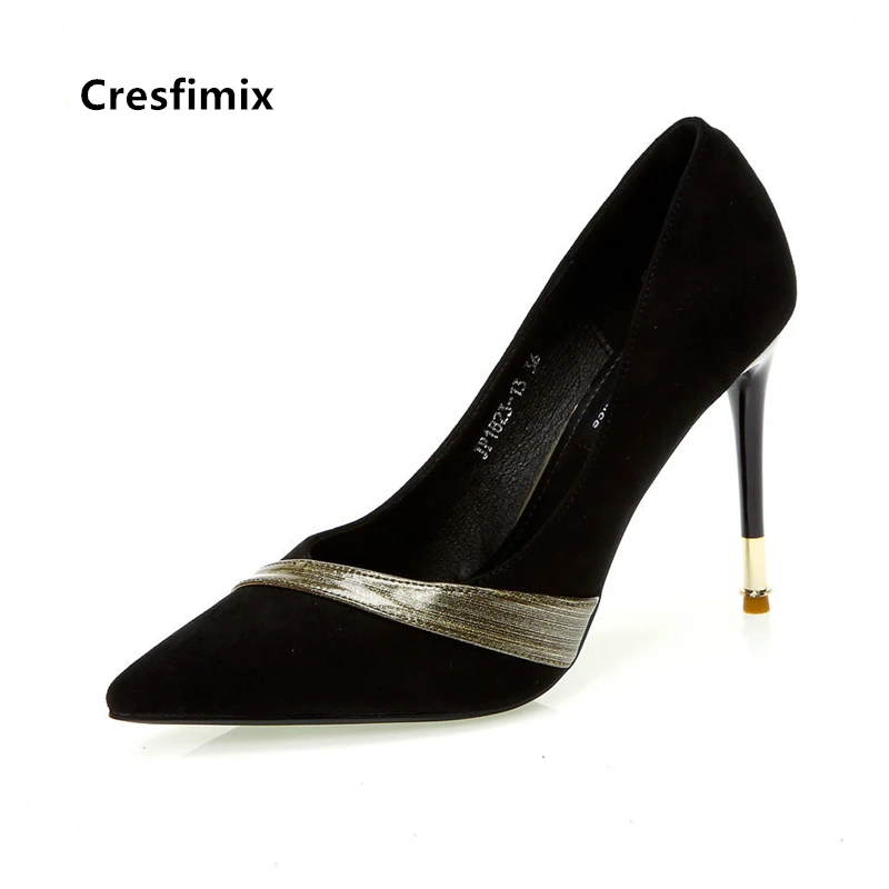 Туфли женские на шпильке черные для офиса a5828 | Обувь