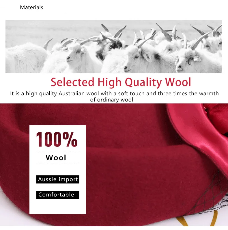 Зимняя женская фетровая шляпка из 100% шерсти фирменные качественные классические