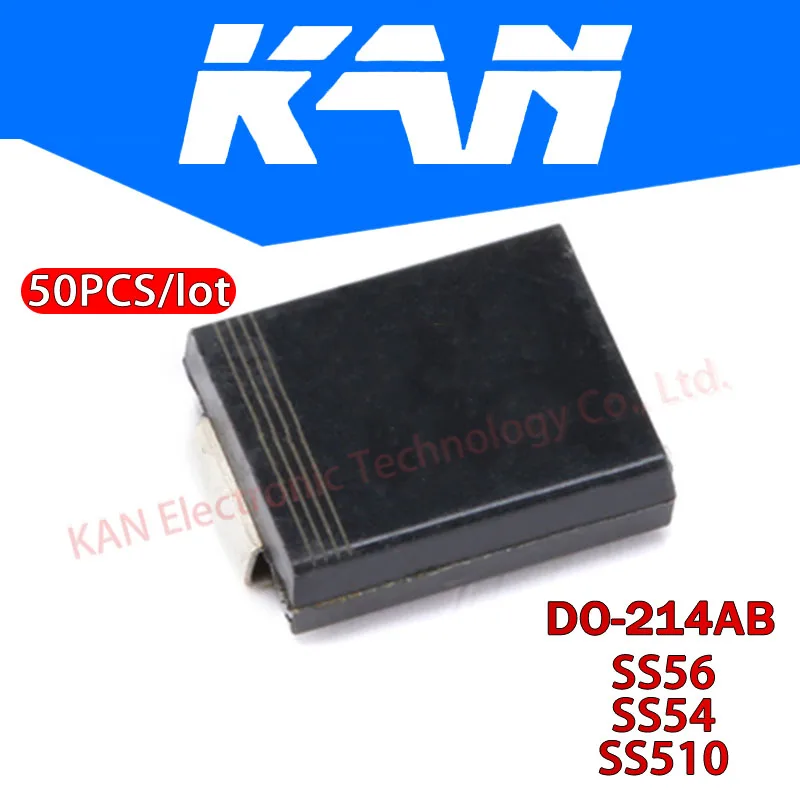 50 шт SS56 SS54 SS510 5A SMC(DO-214AB) патч диод Шоттки | Электронные компоненты и принадлежности