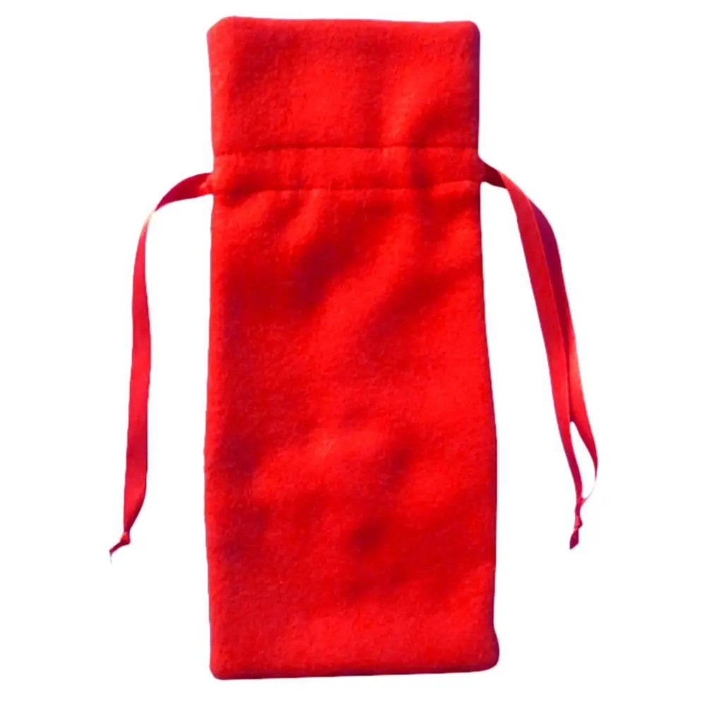 Рождественские мешки крышки бутылки вина упаковка с утолщённой меховой опушкой