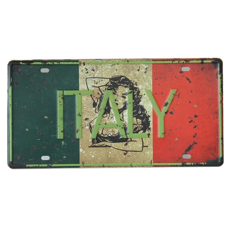 Страна Национальный флаг неоновая вывеска автомобиля пластина лицензии доска