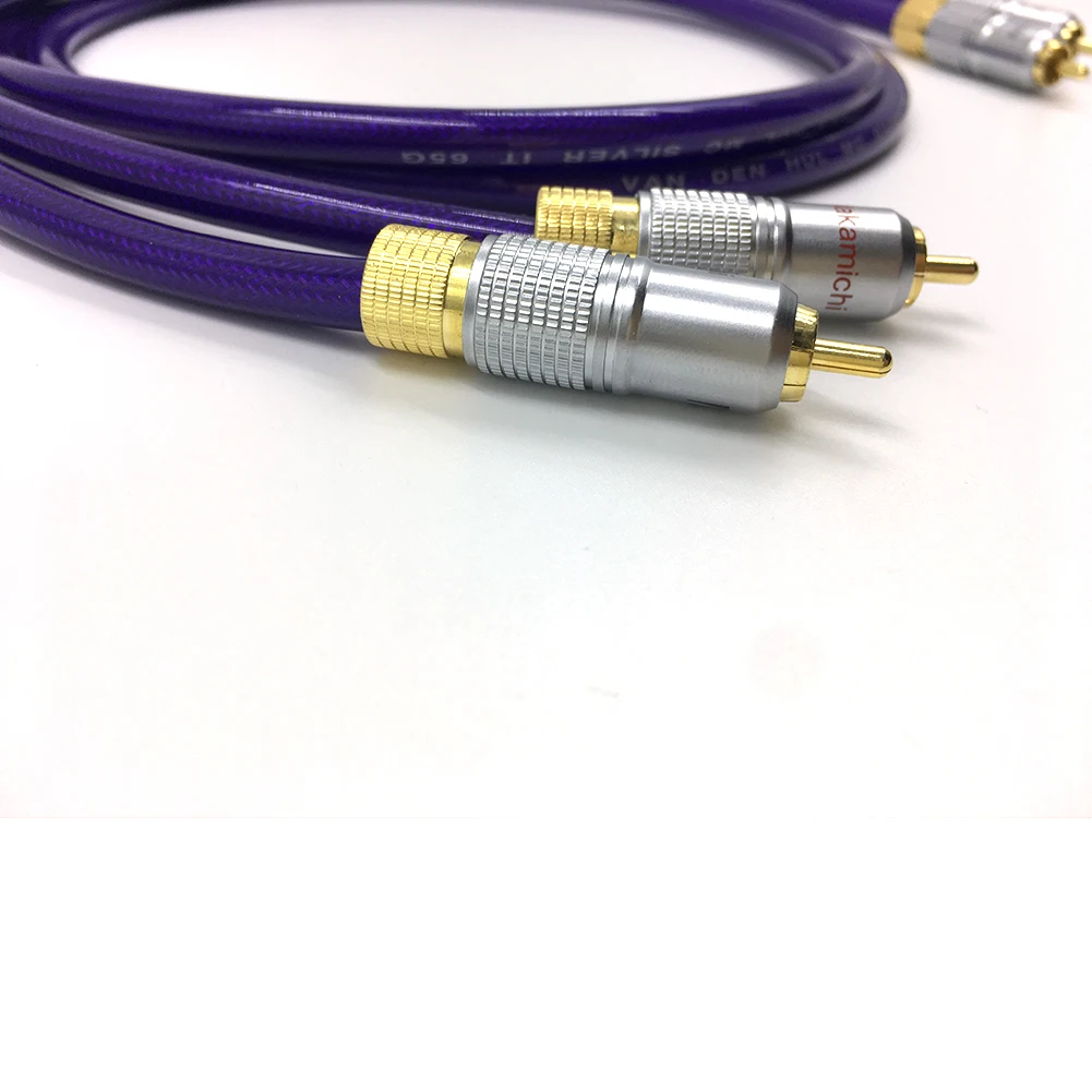 Hi End 2RCA аудиокабель со штыревыми соединителями на обоих концах гибридный RCA с