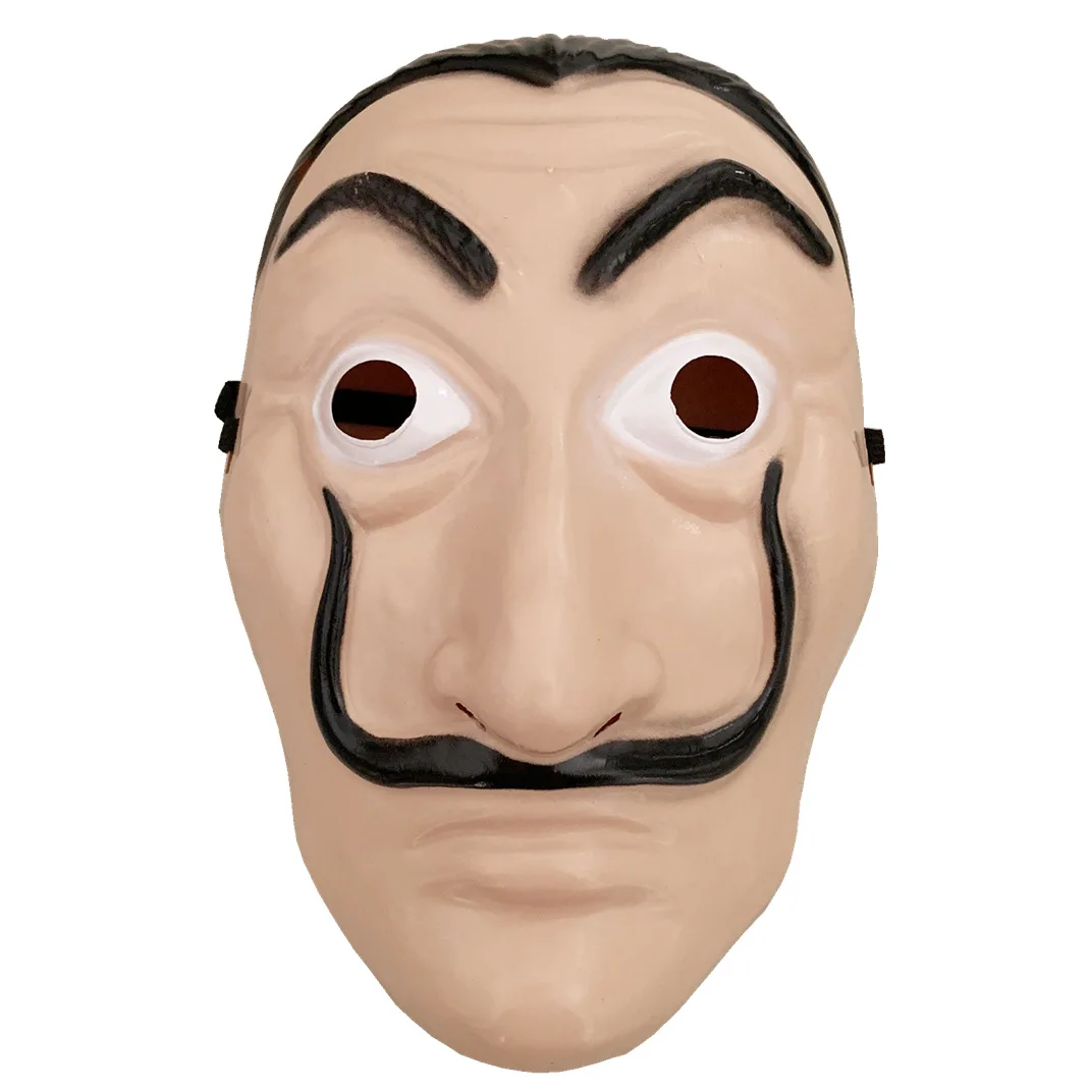 

Salvador Dali La Casa De Papel Mask Cosplay Money Heist Plastic Masks Party Costume Props Halloween Decorative Headgear