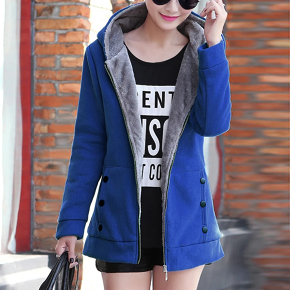 Куртка женская зимняя теплая с капюшоном 7 цветов повседневное пальто флисовая