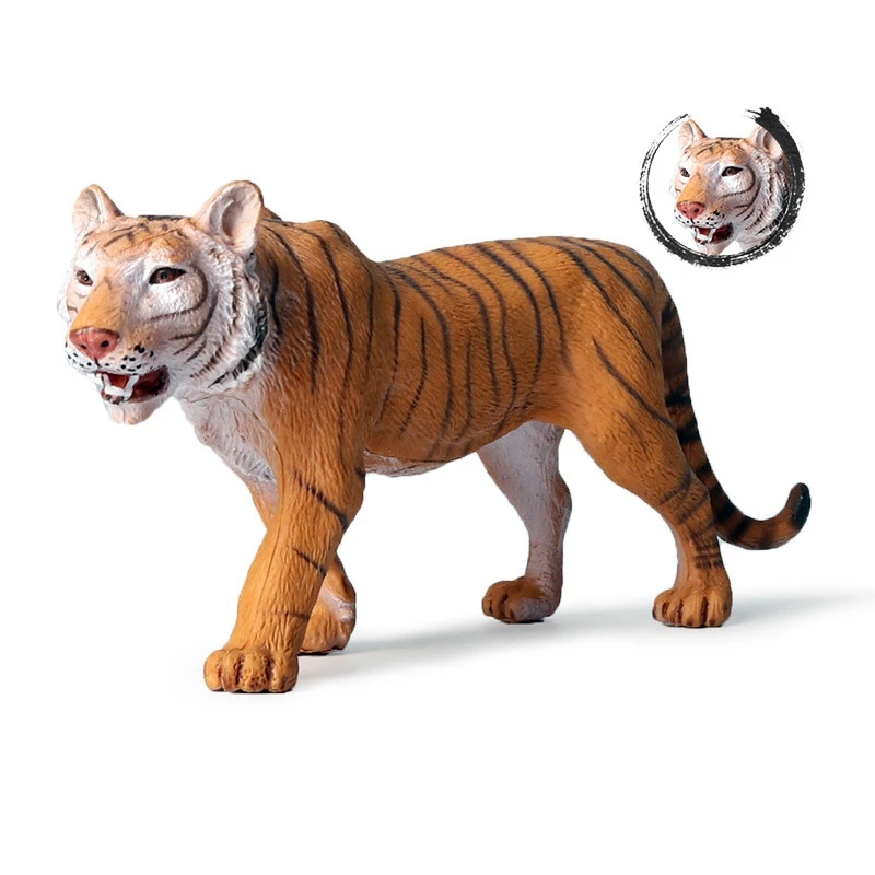 

Simulation Tiger Family Collection Toy Pvc Animal Static Solid Wild Animal Toy Children