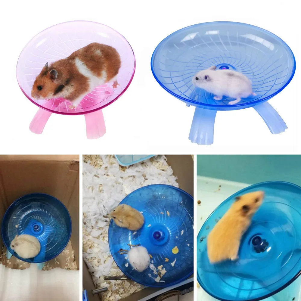 Розовое синее колесо для упражнений домашних животных диск мыши спортивный