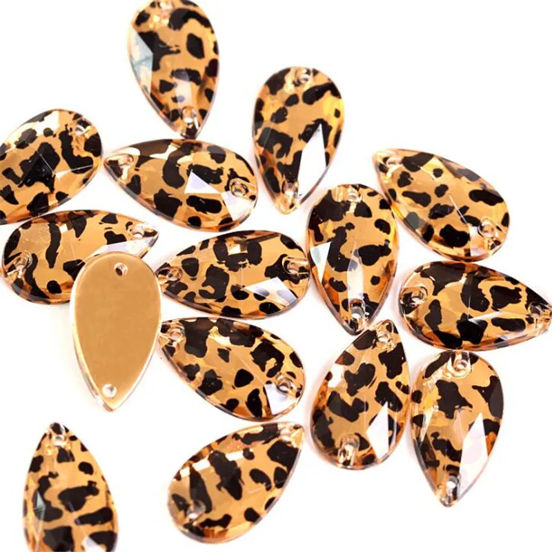 Леопардовые пришитые хрустальные камни стеклянные стразы ювелирные изделия