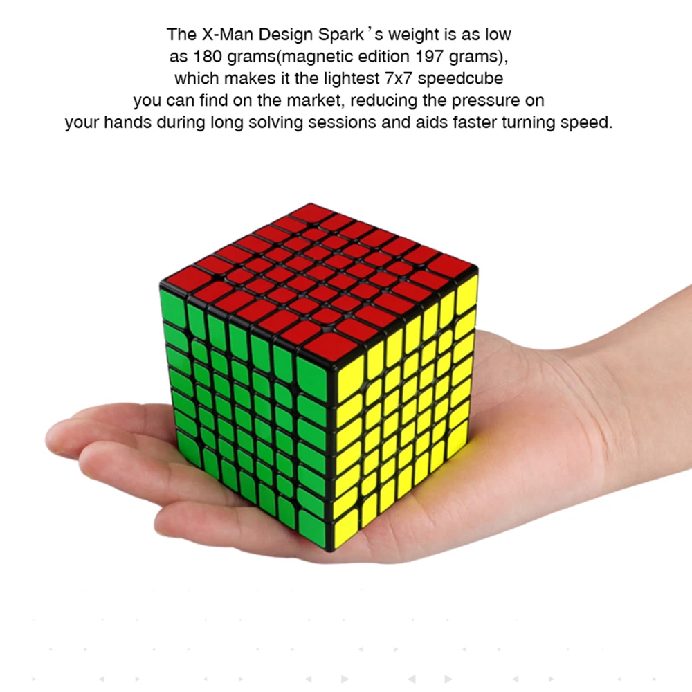 

Qiyi Mofangge X-Man Spark M Magnetic 7x7x7 magic cube 7x7 speed cube Regular puzzle cubo magico Educational Toys For Children