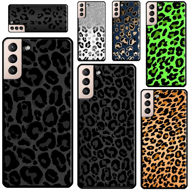 

Leopard Print Black Cheetah Pattern ase For Samsung Galaxy S20 FE S21 S22 Note 20 Ultra S8 S9 S10 Note 10 Plus Fundas Coque