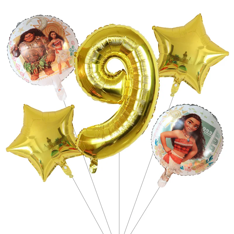 Набор воздушных шаров из фольги океанская принцесса Моана 30 Дюймов 5 шт. | Дом и