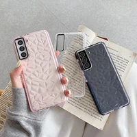 3d diamond pattern clear phone case for samsung galaxy s21 s20 s10 plus note 20 a50 a71 a31 a10 a11 a71 shockproof soft cover