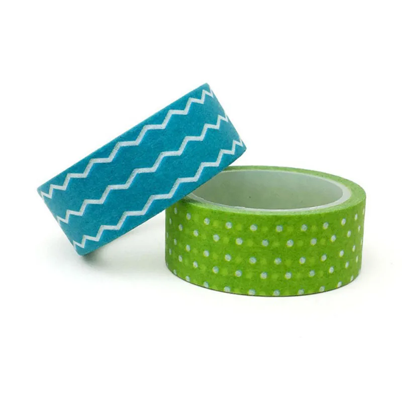 1 шт. Лидер продаж зеленый синий волны васи лента декоративная креативная бумага