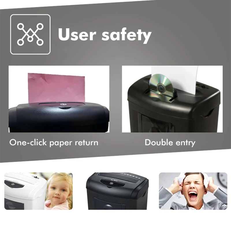 5.5 Gallon Office Paper Shredder Home Electric Mute Paper/ CD 7-Sheet Cross-Cut Dual Cutting Entrance | Компьютеры и офис