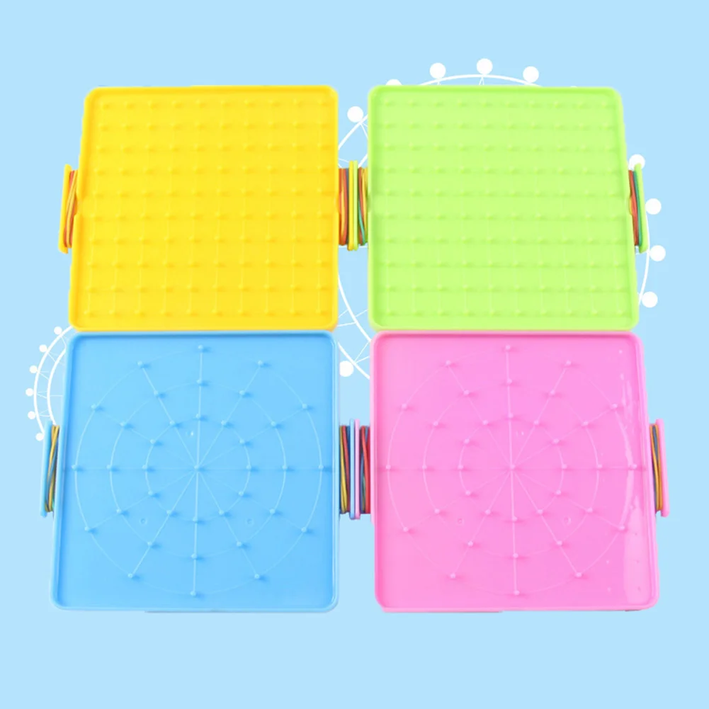 Children Toy Double Sided Geoboard Nails Peg Board Elastic Bands Kids Teaching Aid Educational Toys Mathematic Gift |