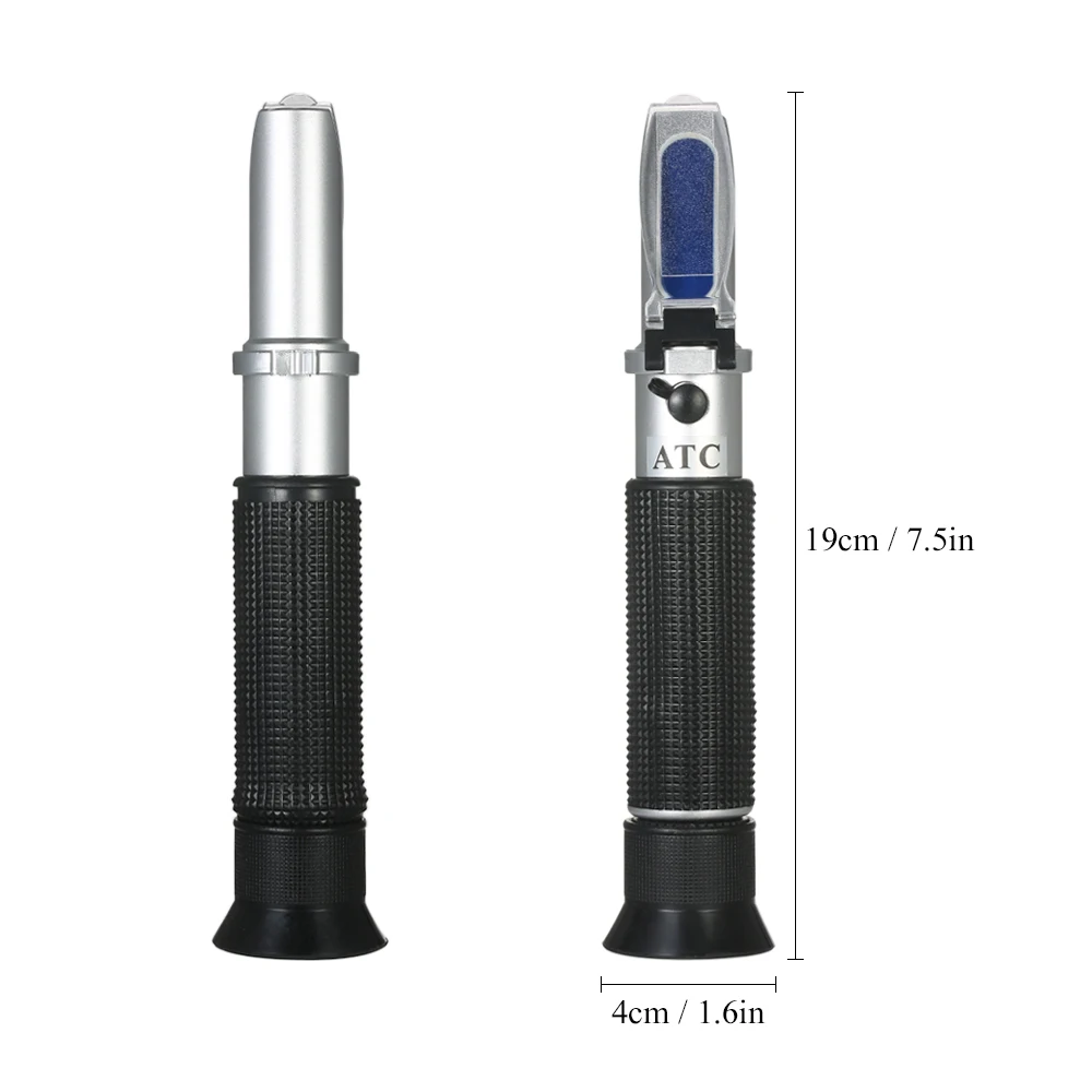 

Portable Handheld ATC Salinometer Seawater Salinity Refractometer with 0-100% Measuring Range 1.00-1.07 Specific Gravity