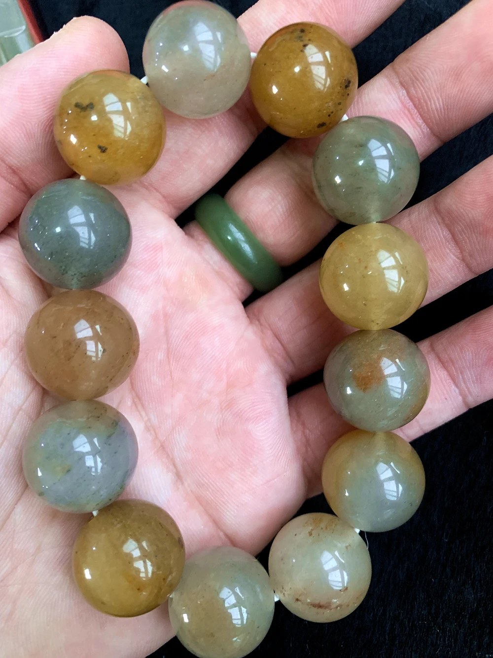 

Genuine natural formation of Buddha bead gold silk jade agate bracelet men couples natural gift bracelet