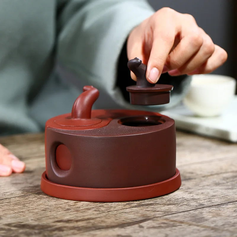 

Чайник чайный ручной работы из пурпурной глины с фильтром, тайцзи, Сплетницы, кунг-фу, тетера, хрусталь, для кухни, столовой, бара EF50TP