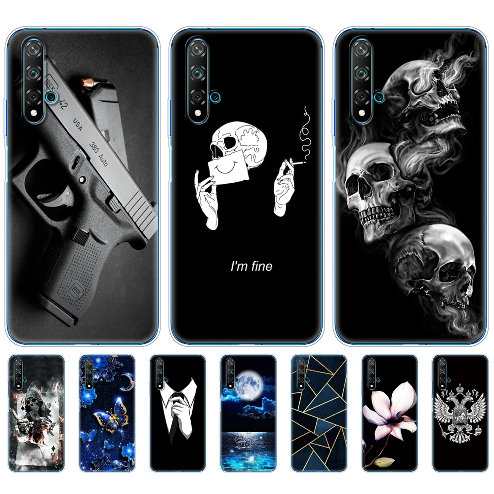 Чехол для Huawei Nova 5 T мягкая задняя крышка из ТПУ силиконовый чехол телефона YAL-L21 6 26