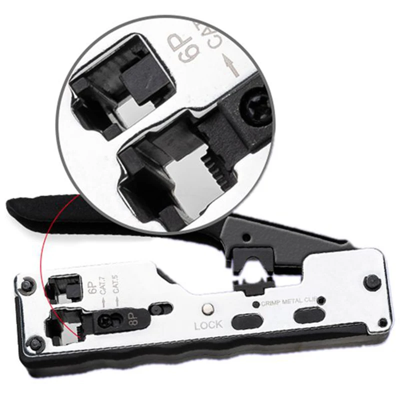 

Network Rj45 Tool Telecom Crimping Crimper For Rj45 Cat7 Cat6A Cat6 Cat5 Rj11 Rj12 Modular Plugs Metal Clips Pliers Tools