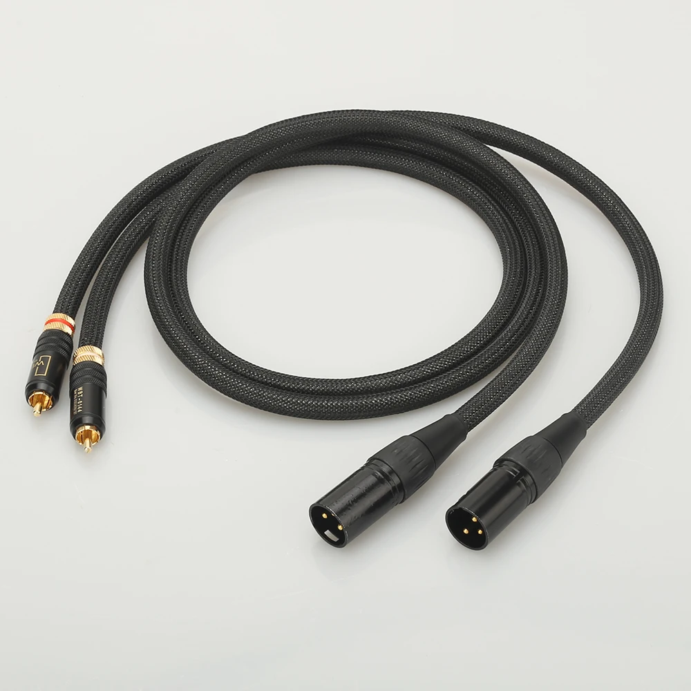 Пара Audiocrast подпись с серебряным покрытием interconnet кабель WBT 0144 RCA штекер для XLR