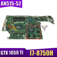 akemy dh5vf la f952p main board for acer an515 52 an515 laptop motherboard hd630gtx 1050 ti sr3yy i7 8750h cpu full tested