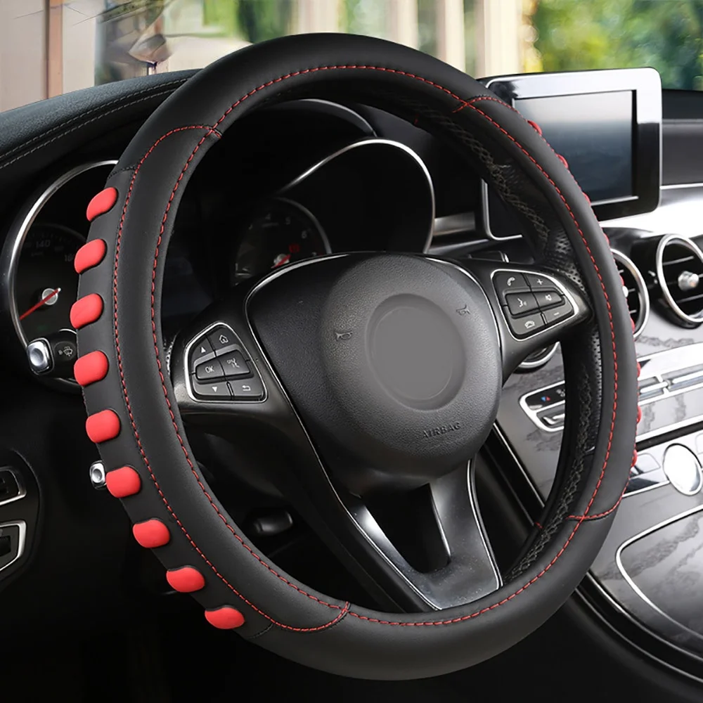 

QFHETJIE General Motors Steering Wheel Cover Leather 3D Massage Wear-resistant, Durable, Fashionable And Beautiful Interior