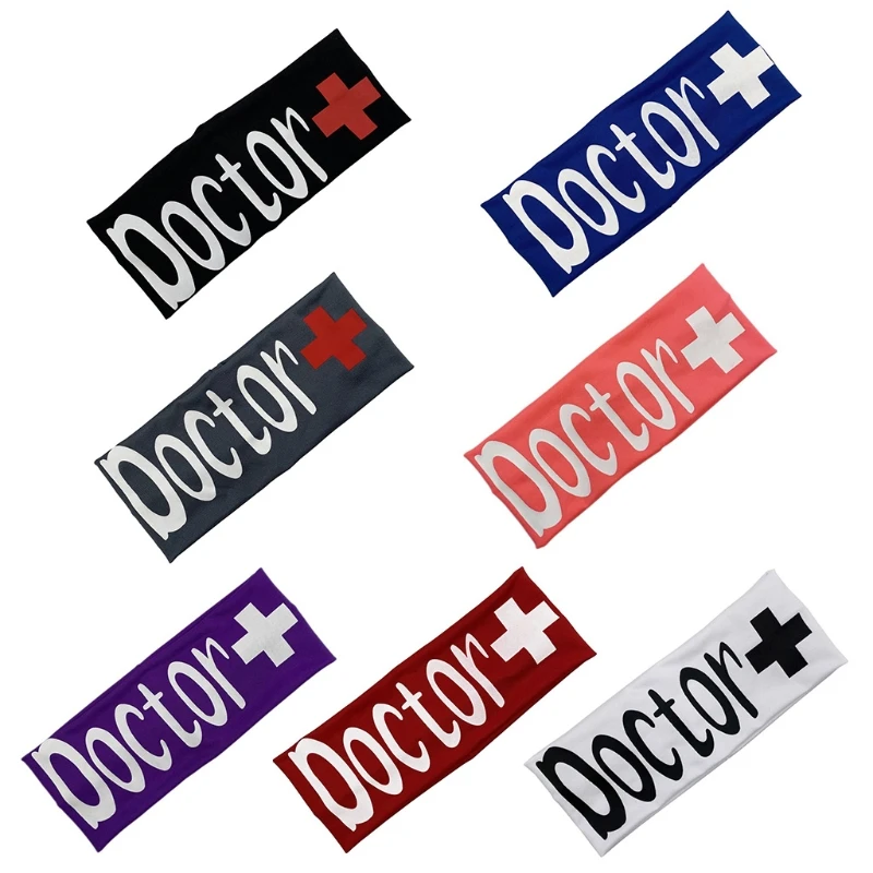 Доктор с принтом в виде букв для кнопки повязка Нескользящие эластичные защита