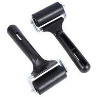 2pcsset practical black durable professional rubber roller brayer paint art accessary painting supplies diy crafts tool