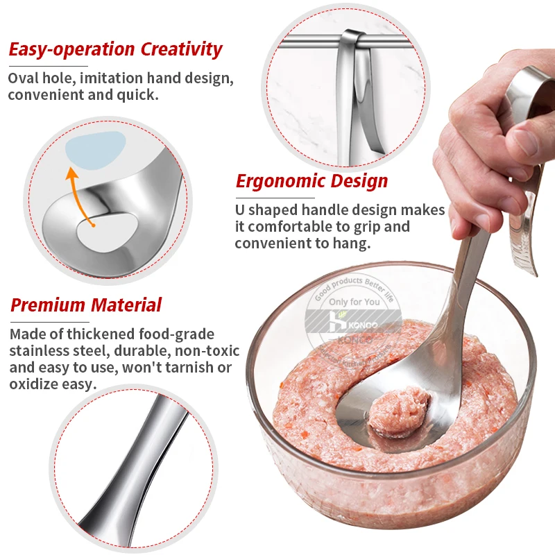 Konco 304 форма из нержавеющей стали для фрикаделек инструмент выдавливания